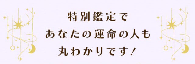 特別鑑定であなたの運命の人も丸わかりです！